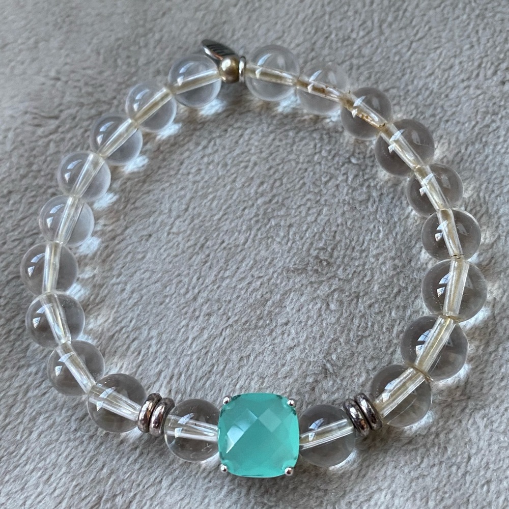 Tiffany Jazelle Jade Statement Bracelet on Clear Quartz